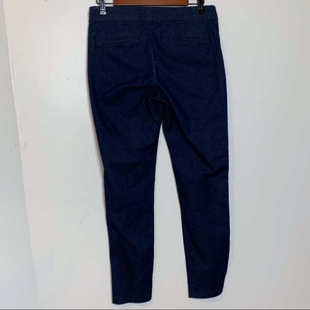 EUC GAP Slim City Coupe Urbane Etroite Deep Blue Denim Style Dress Pants Size 4L